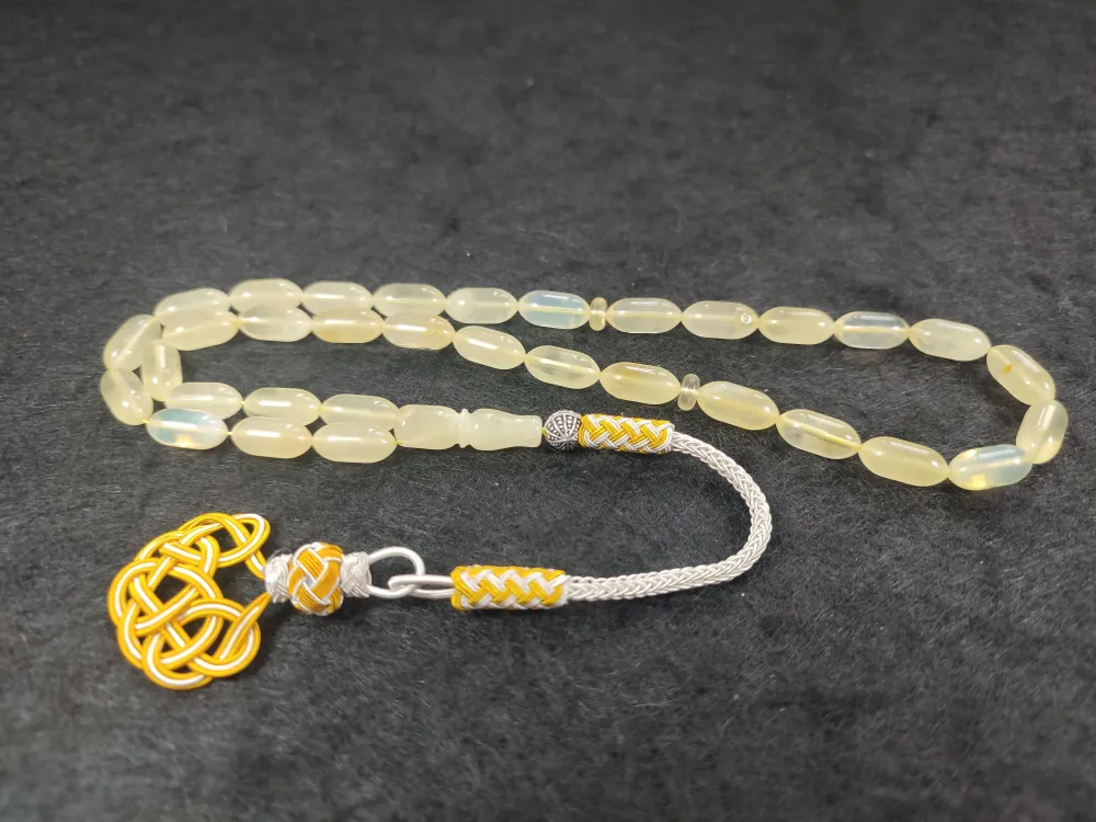 Trabzon Kazaz Püsküllü 13.50 Gr. Orji̇nal Krali̇çe Baltık Kaya Damla Kehri̇bar küçük resim 3