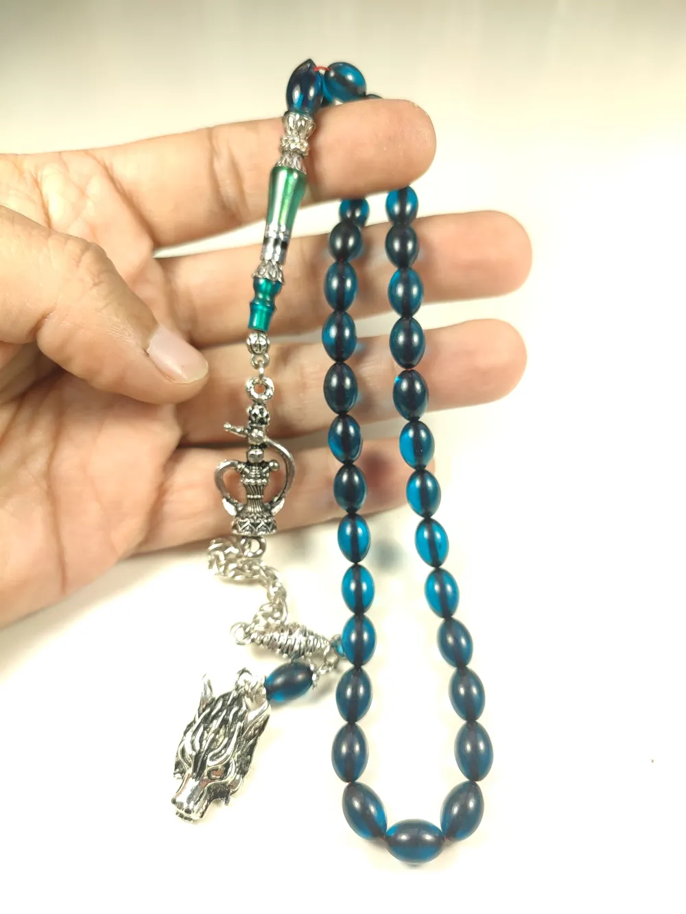 925 Ayar Gümüş Nakkaş İp Yolu Eski̇tme Multi̇ Color Sıkma Kehri̇bar küçük resim 5