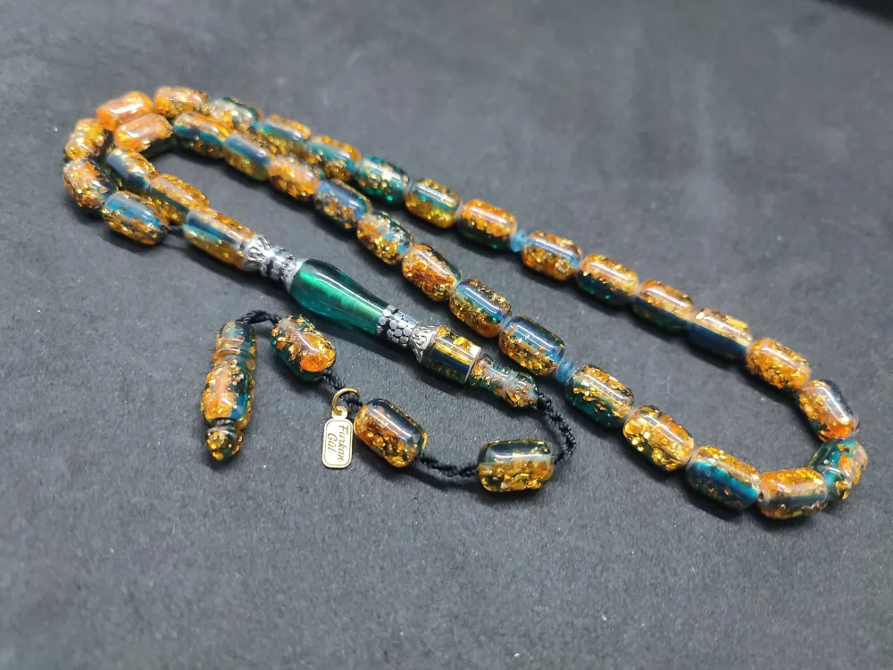 Furkan Gül Usta Eseri̇ Gümüş Nakkaş Altın Varaklı  Ateş-İ Kehri̇bar küçük resim 2