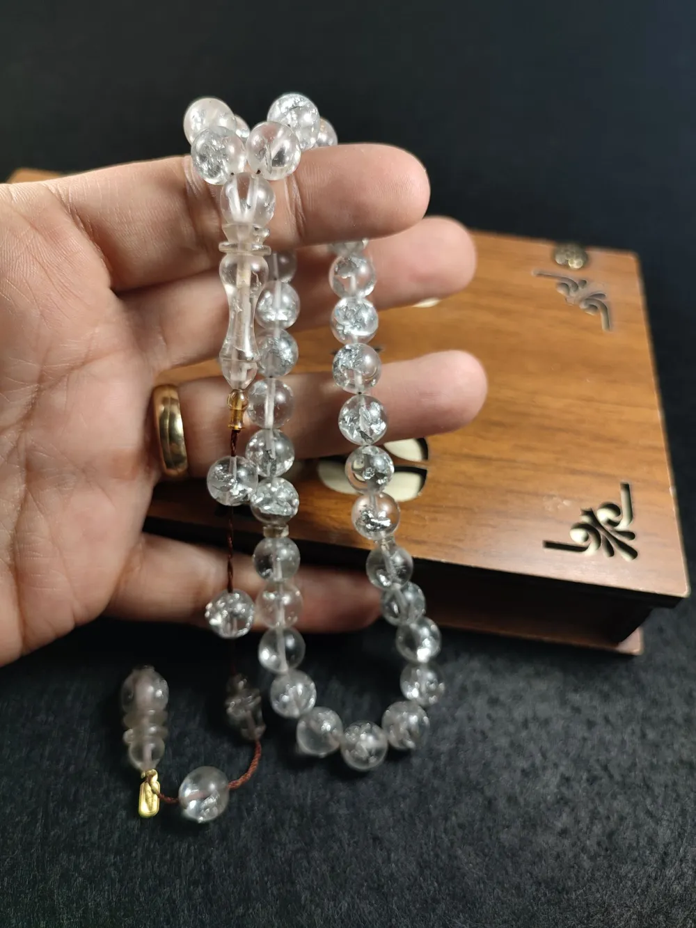 Furkan Gül Usta İmzalı Serti̇fi̇kalı Ve Özel Kutulu Gümüş Parçacıklı Ateş Kehri̇bar küçük resim 5