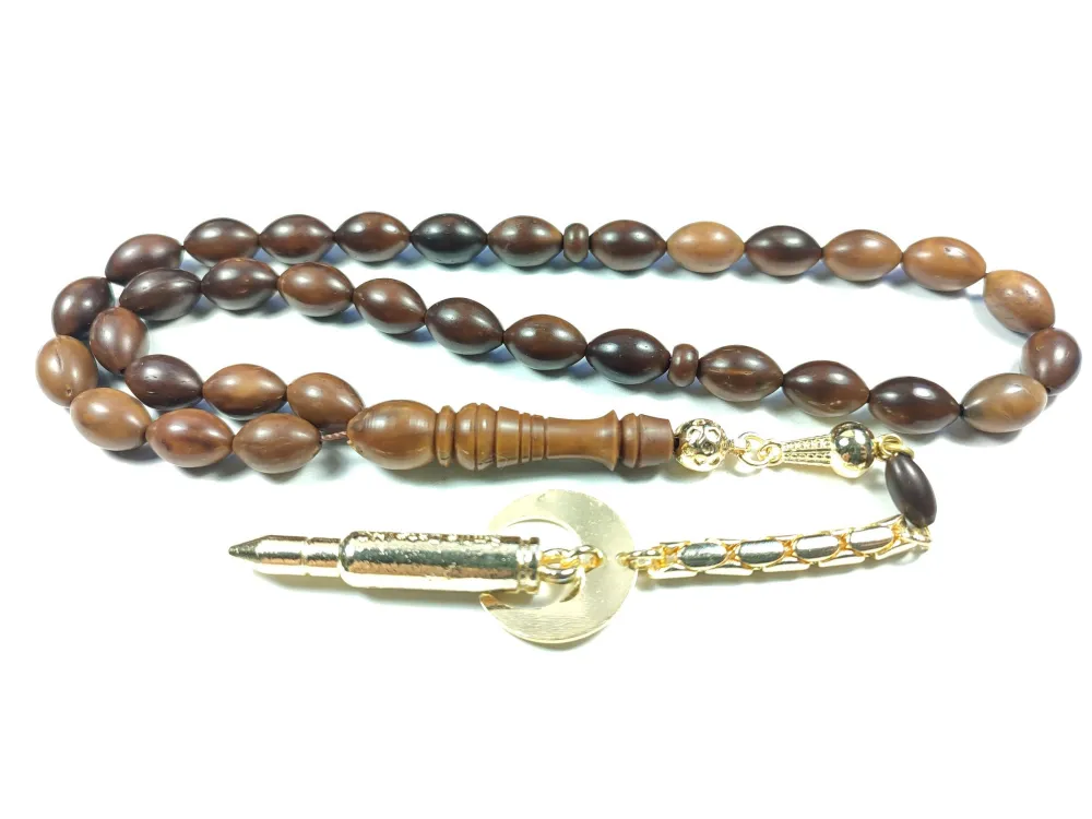 Kurşun Moti̇fli̇ Gümüş Kaplama Püskül Kombi̇nli̇ Naturel Kuka küçük resim 3