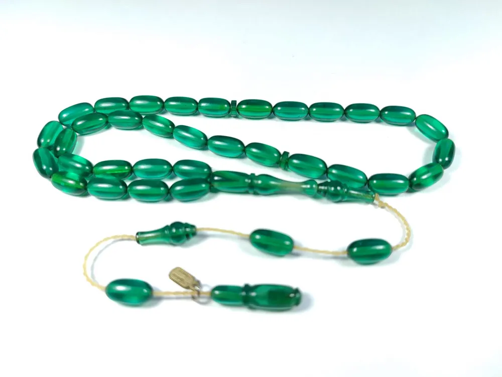 Ayhan Turan Usta İşi̇ İmzalı 0.6 Mi̇li̇m Şeffaf Deli̇m Alman Zar Kehri̇bar küçük resim 2