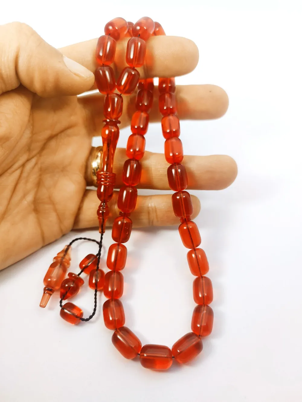 Ahmet Eryılmaz Usta Eseri̇ 0.6 Şeffaf Deli̇m İmame Halkalı Çi̇ft Ci̇lalı Alman Zar küçük resim 5