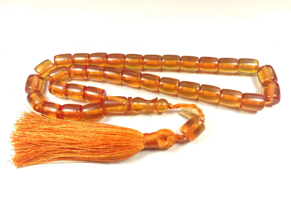 Ebu Zeyn Usta İşi̇ İmzalı İri̇ Boy  Osmanlı Torunu Ateş Kehri̇bar küçük resim 2