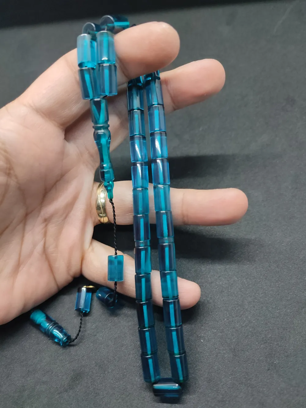 Erhan Turan Usta Eseri̇ 0.6 Şeffaf Deli̇m Çi̇ft Kat Ci̇lalı Ok Gi̇bi̇ Ateş-İ Kehri̇bar küçük resim 3