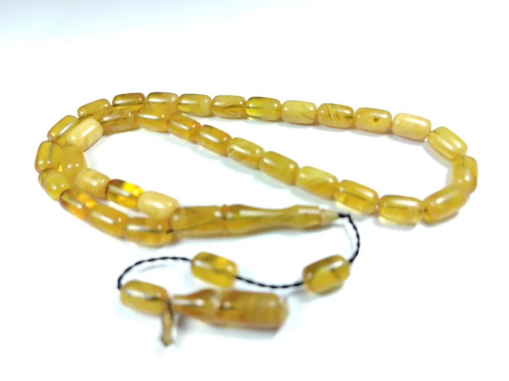 Muhammed Taci̇r Usta İşi̇ İmzalı Mühürlü Sıkma Kehri̇bar küçük resim 2