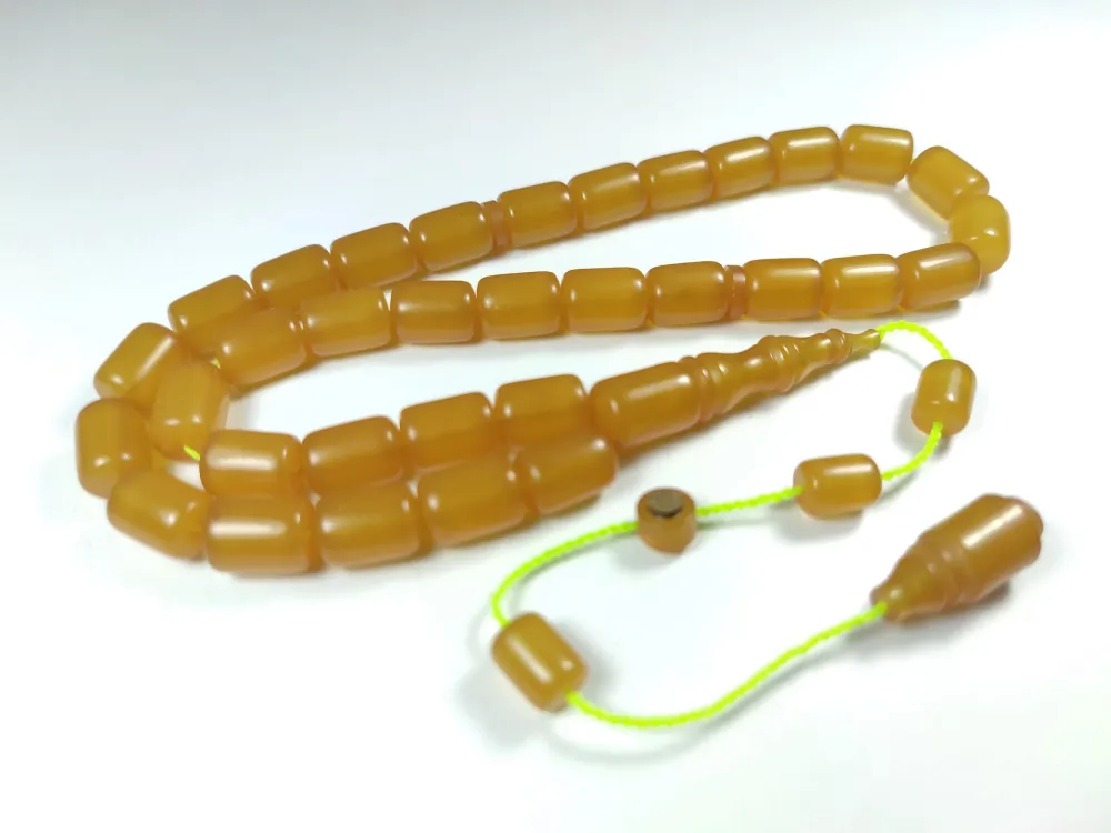 Mehmet Sancaktar Usta İşi̇ İmzalı Mühürlü  Sıkma Kehri̇bar