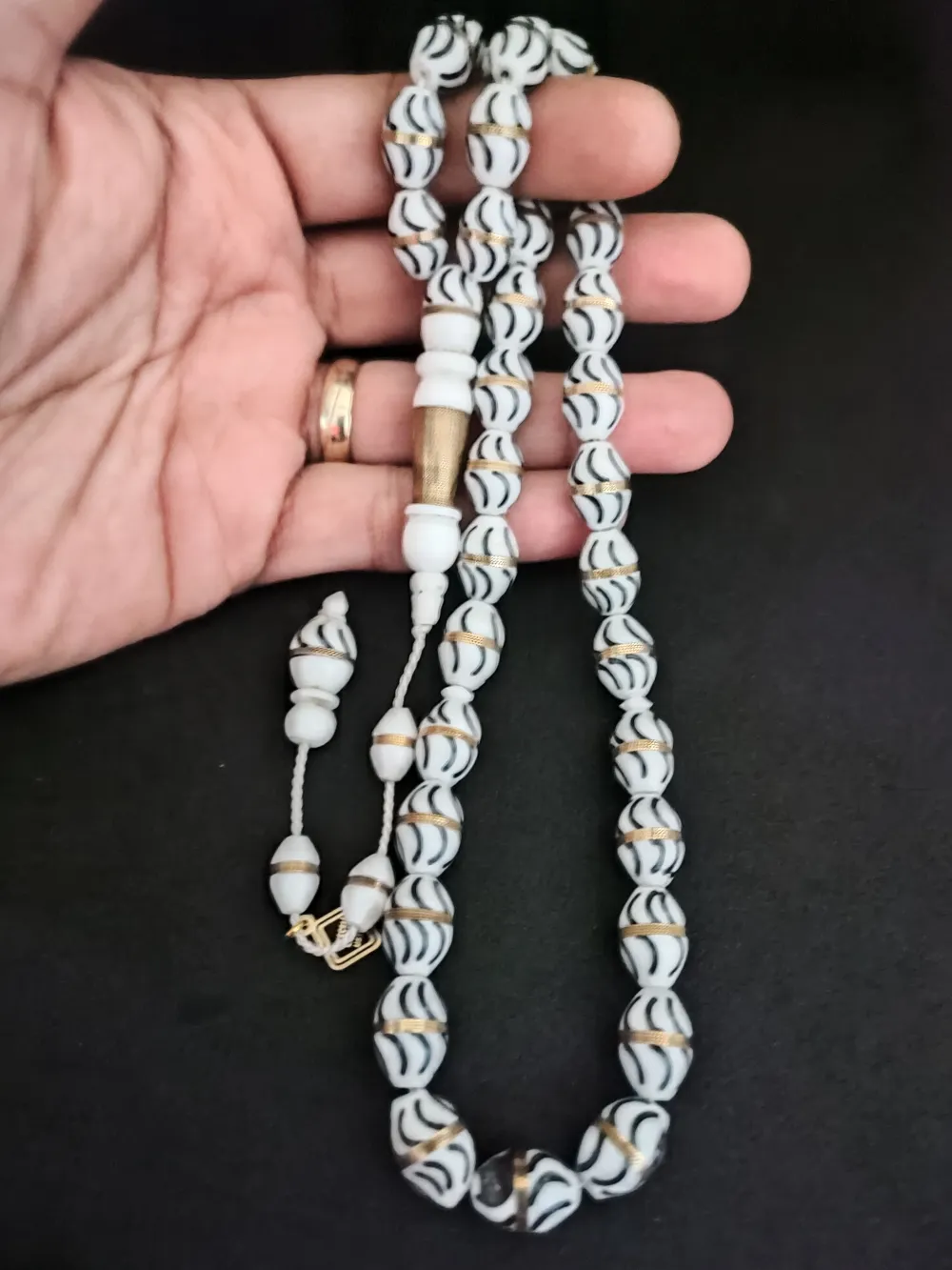 İskeçeli̇ Cemi̇l Usta Eseri̇ İri̇ Boy Gümüş Sarmal Mi̇neli̇ Deve Kemi̇ği̇ küçük resim 4