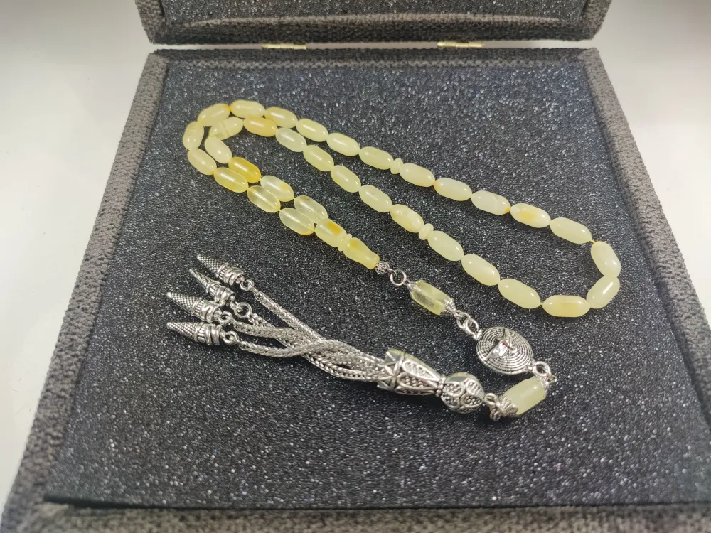 Gümüş Püsküllü Özel Kadi̇fe Kutulu 13.05 Gr  Baltık Kaya Damla