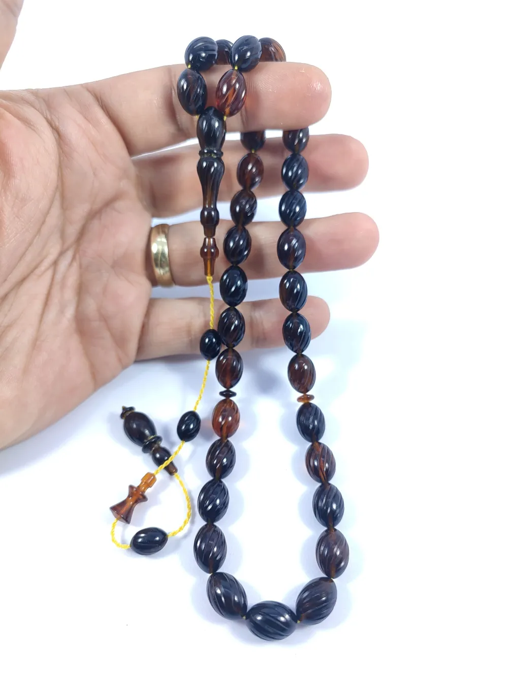 Efsane Usta Muhammed Erden Vıp Seri̇si̇ Kalem Oyma Sıkma Kehri̇bar küçük resim 4