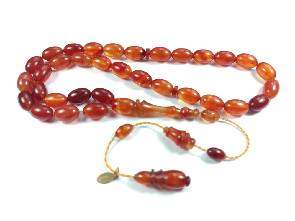 Junai̇d Hasan Usta İşi̇ İmzalı Sıkma Kehri̇bar küçük resim 5