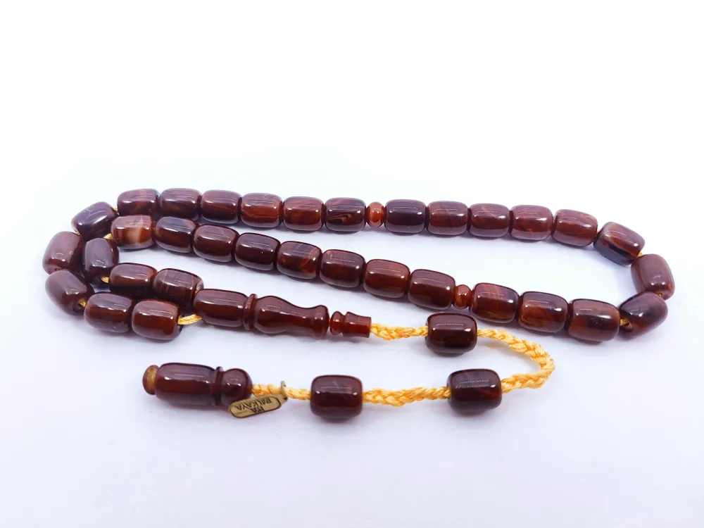 İsa Balkaya Eseri̇ Koni̇k Deli̇m(Eski̇ Usul) 12 Kat İpe Di̇zi̇li̇ Eski̇ Sıkma Kehri̇bar küçük resim 3