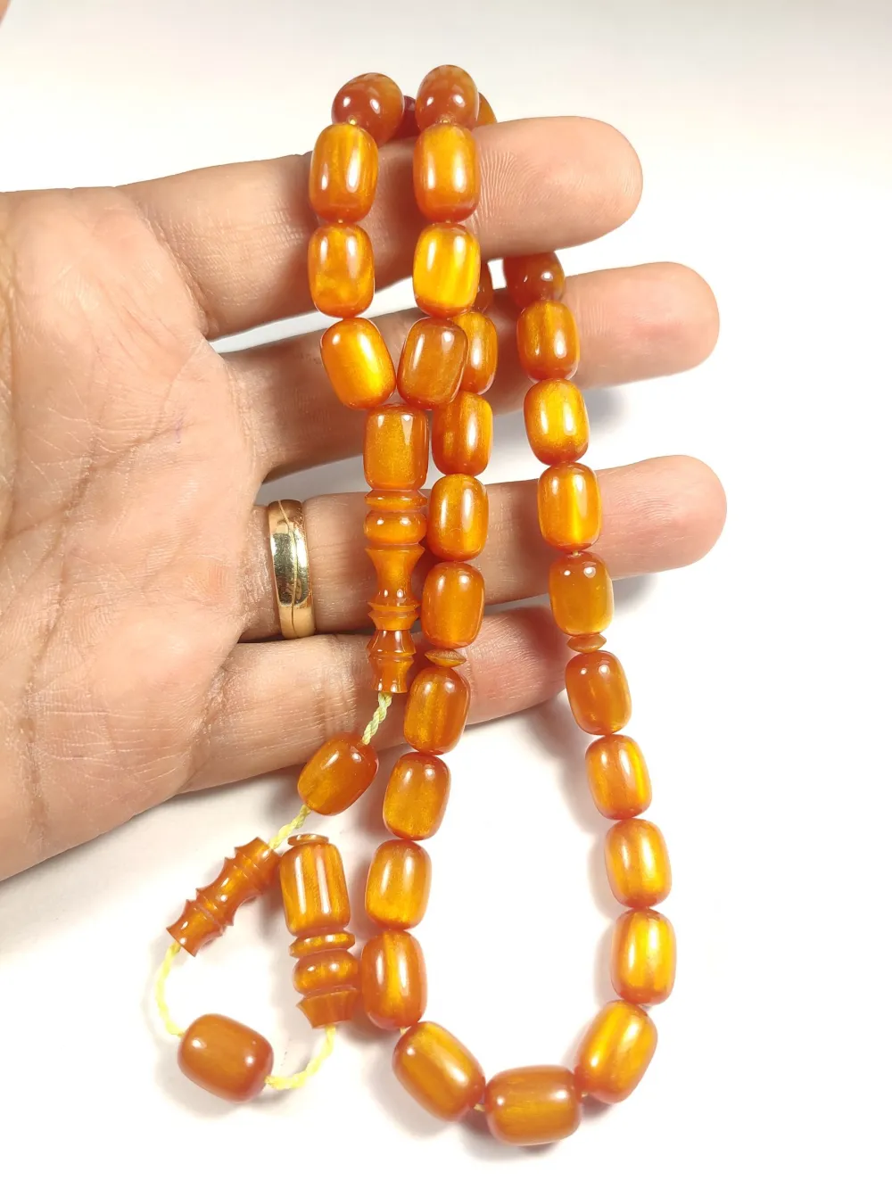 Emi̇na Ri̇şvani̇ Usta İşi̇ İmzalı Multi̇ Color  Sıkma Kehri̇bar küçük resim 4