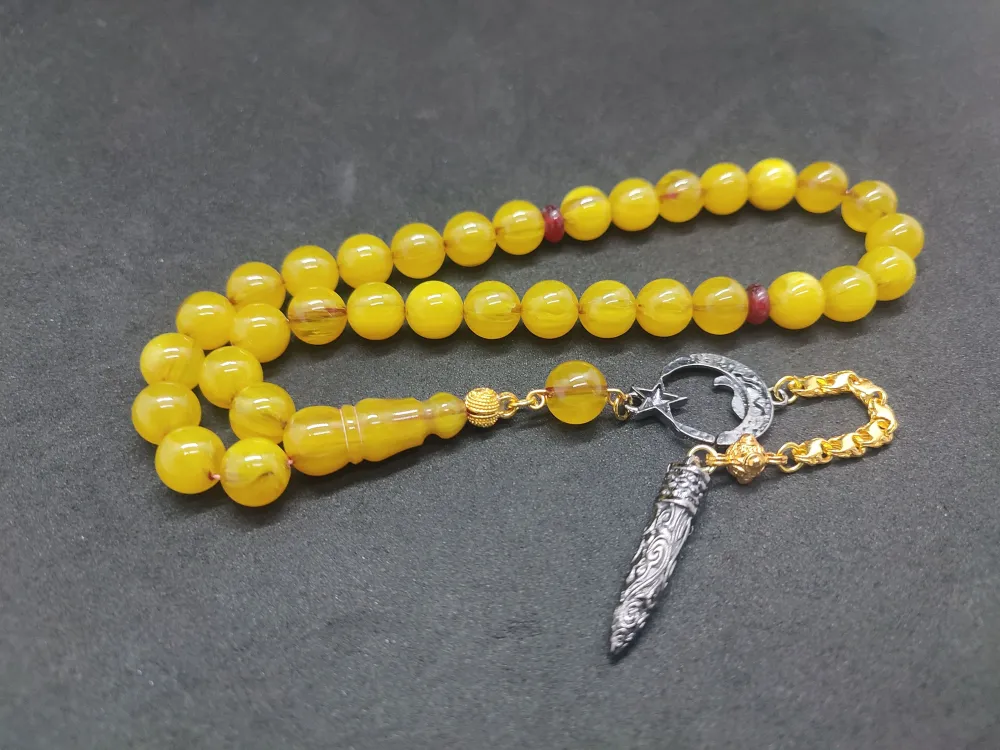 Şevket Alkan Usta Eseri̇ Habbeden Yapılma Ful Hareli̇  Sıkma Kehri̇bar küçük resim 3