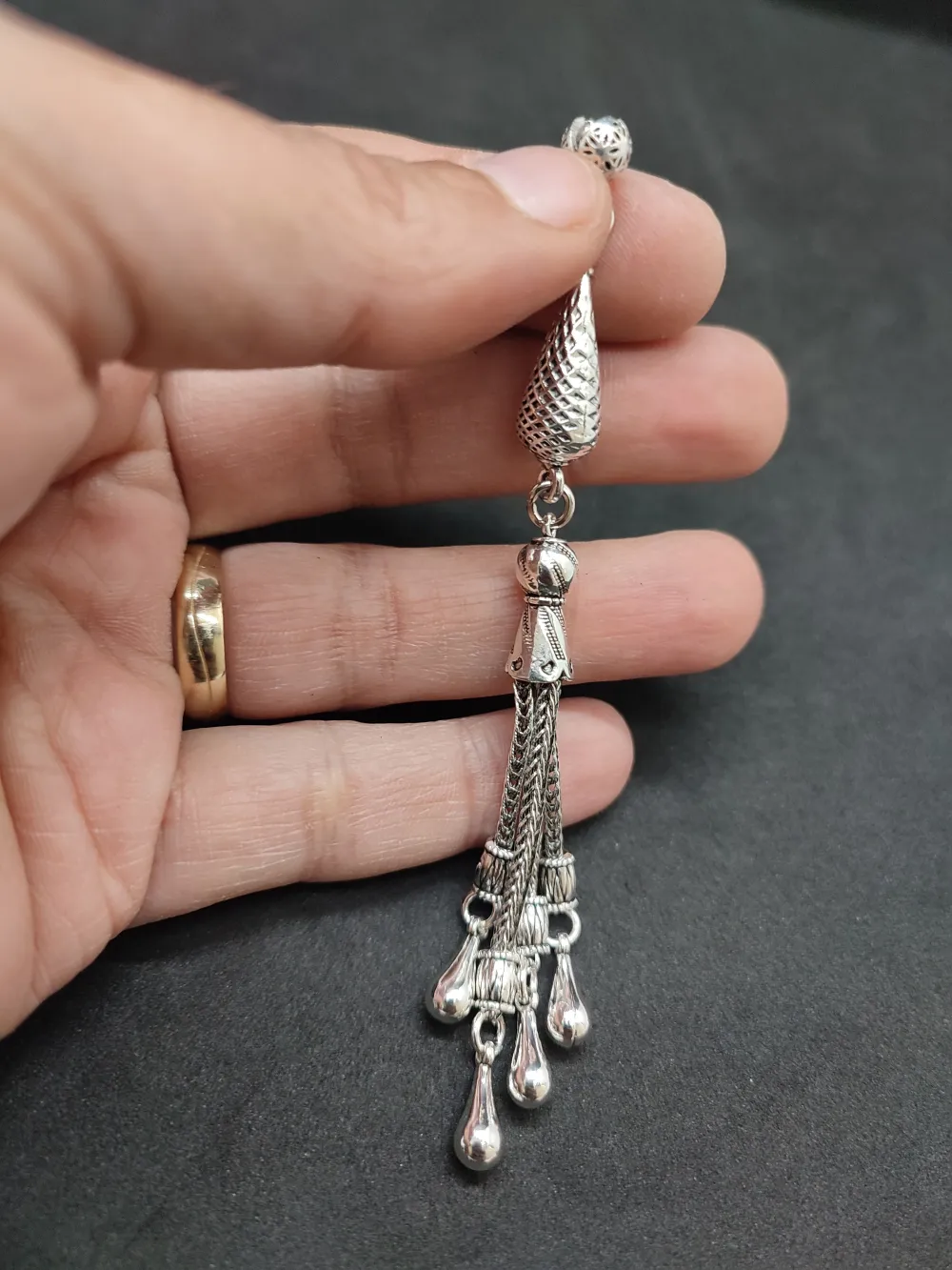 475 Ayar Gümüş Tesbi̇h Püskülü küçük resim 2