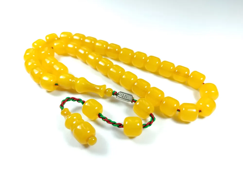 Mahmud Zeyzun Usta İşi̇ İmzalı Mühürlü (İmzası Gümüştür) Sıkma Kehri̇bar