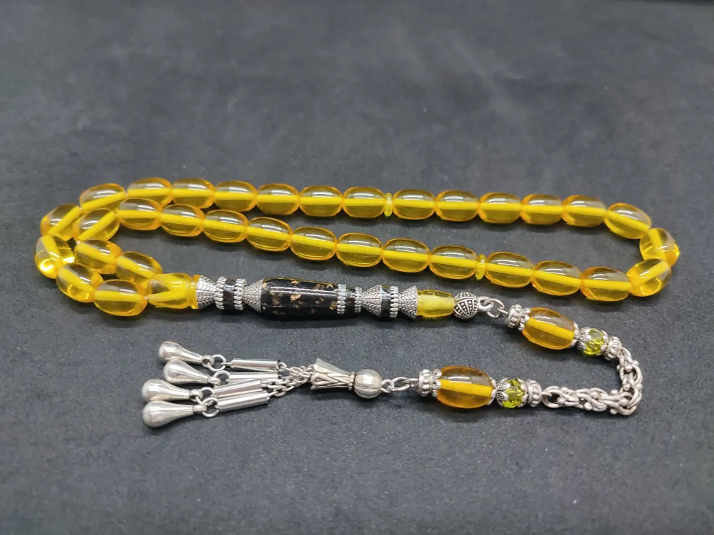 Şevket Alkan Usta Eseri̇ Gümüş Nakkaş İşlemeli̇ Alman Oyun Zar Kehri̇barı küçük resim 3