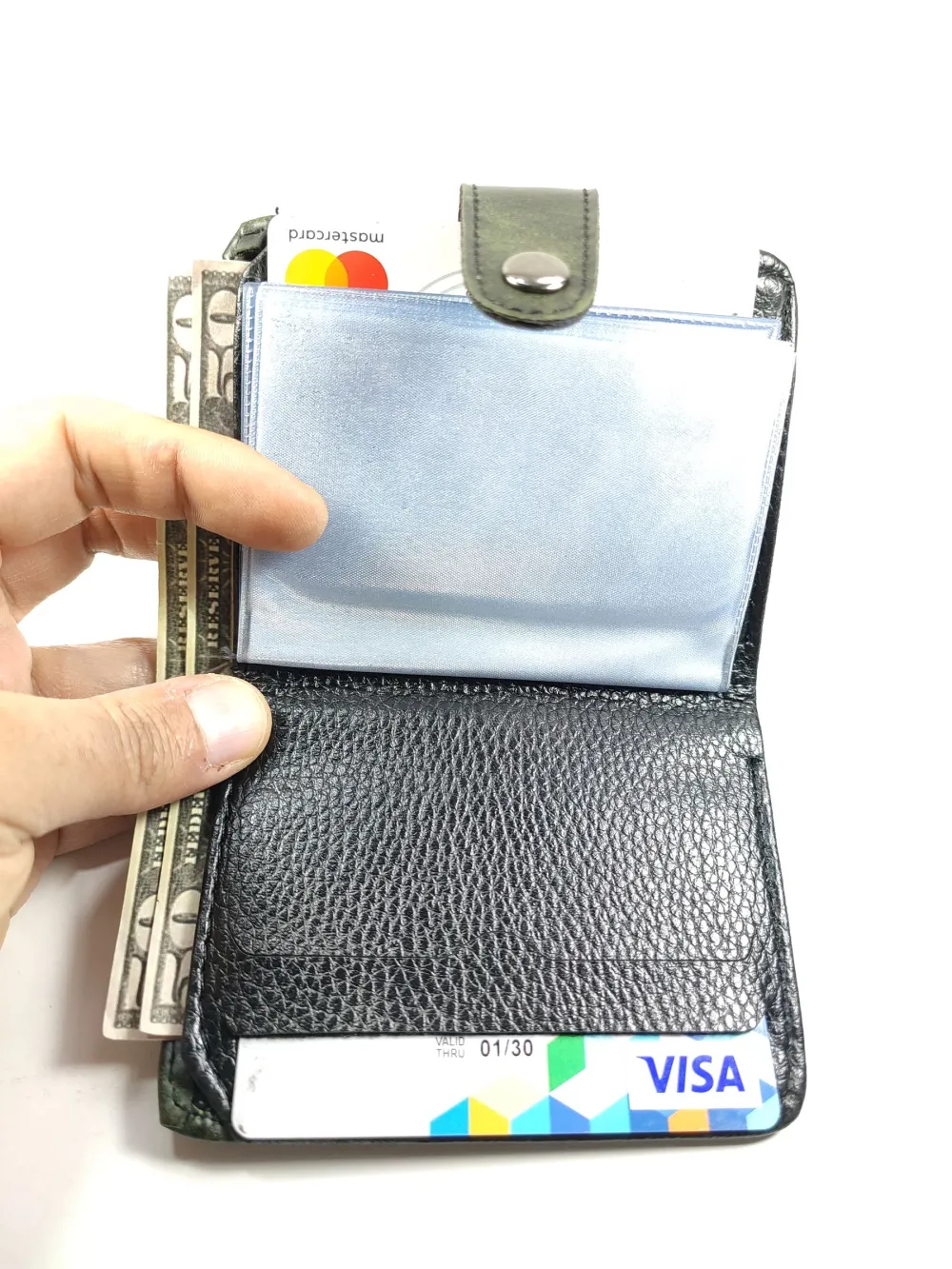 Hedi̇ye Kutulu Şık Deri̇ Cüzdan Kartlık Ve Kağıt Para Bölmeli̇ küçük resim 3