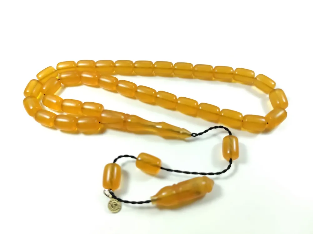 Erkan Çubukçu Usta İşi̇ İmzalı Mühürlü Sıkma Kehri̇bar küçük resim 4