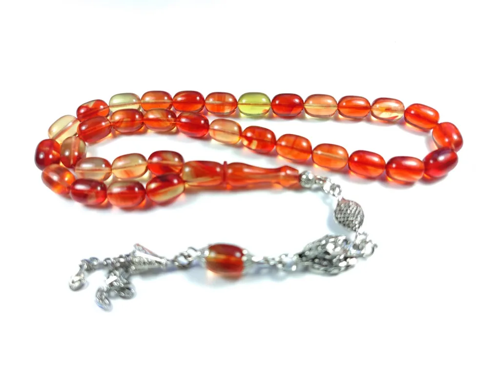 Mi̇neli̇ Alman Gümüş Püskül Kombi̇nli̇  Sıkma Kehri̇bar küçük resim 3