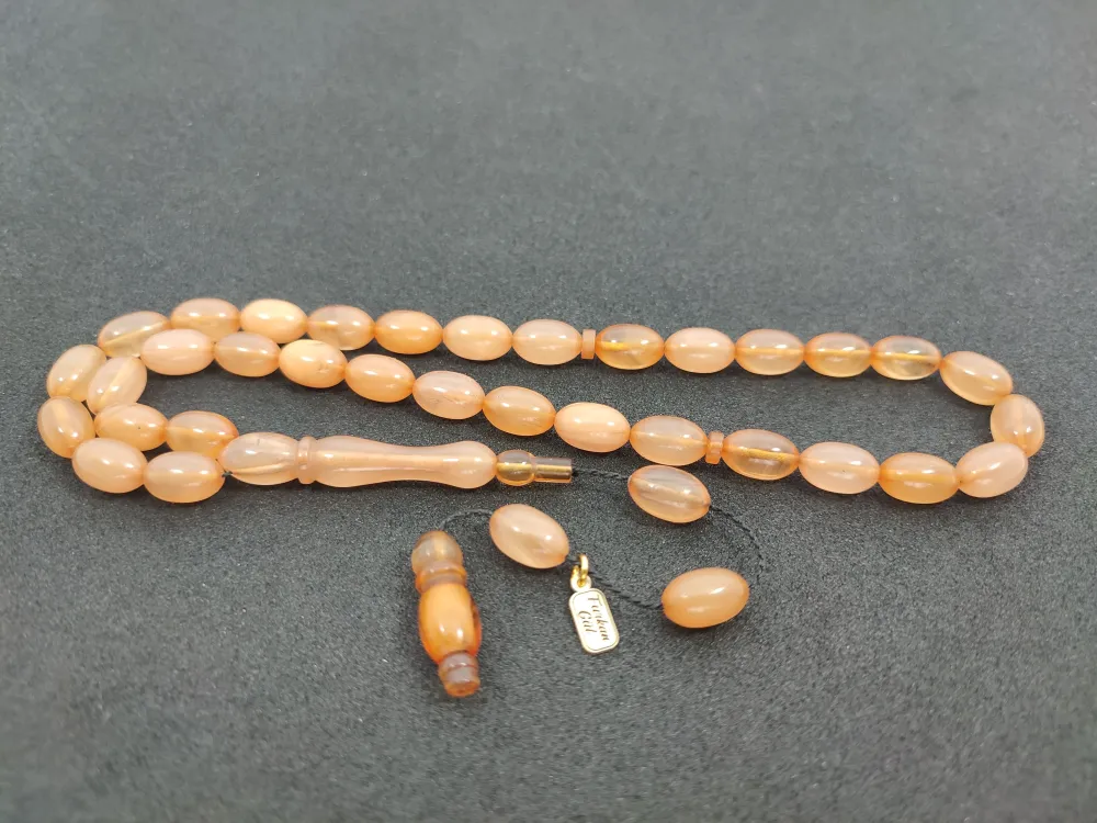 Furkan Gül Usta Eseri̇ 0.6 Şeffaf Deli̇m Çi̇ft Kat Ci̇lalı Sıkma Kehri̇bar küçük resim 3