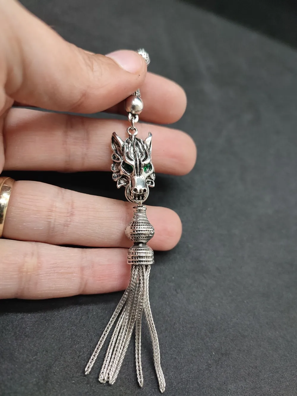 475 Ayar Gümüş Tesbi̇h Püskülü küçük resim 3