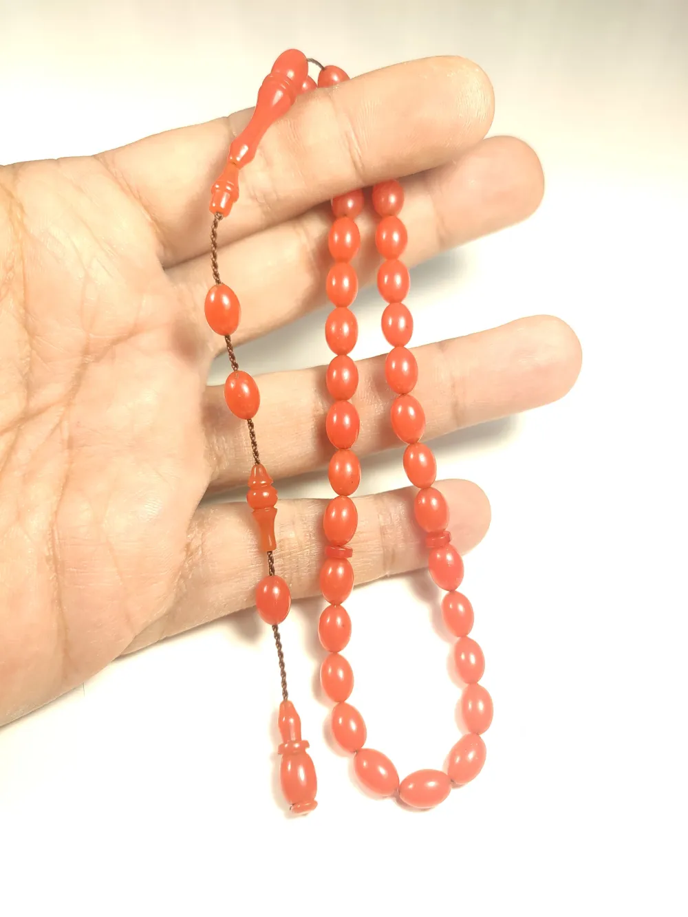 Abdullah Başkale Usta Eseri̇ Bi̇lek Boy Çi̇ft Zımpara Çi̇ft Ci̇la Sıkma Kehri̇bar küçük resim 4