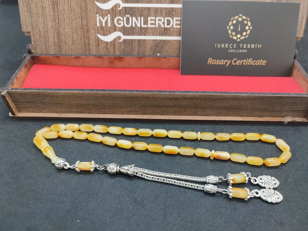 Ahşap Kutulu 475 Ayar Gümüş Püsküllü Kali̇ngrad Kaya Damla 7.51 Gr. küçük resim 3