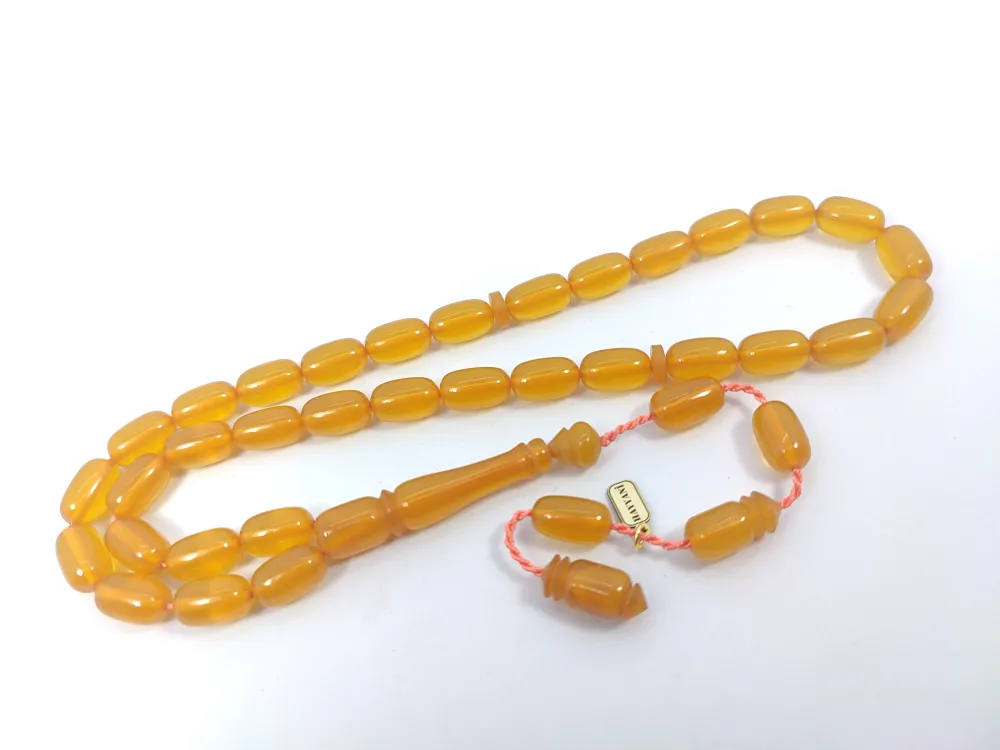 Hayyani̇ Usta İşi̇ İmzalı Rengi̇n Zi̇rvesi̇ Sıkma Kehri̇bar küçük resim 3