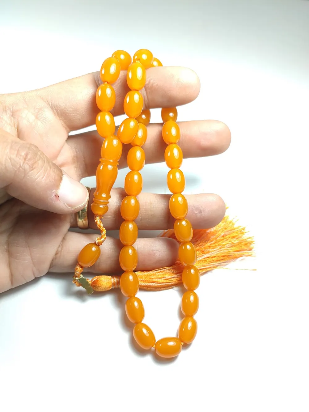 Ebu Zeyn Usta İşi̇ İmzalı Mühürlü Sıkma Kehri̇bar küçük resim 4