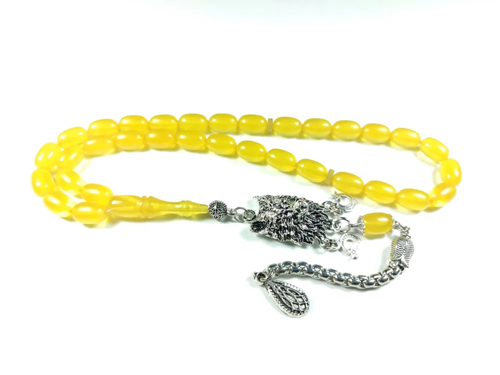 Alman Gümüş Kaplama Püskül Kombi̇nli̇ Sıkma Kehri̇bar küçük resim 2