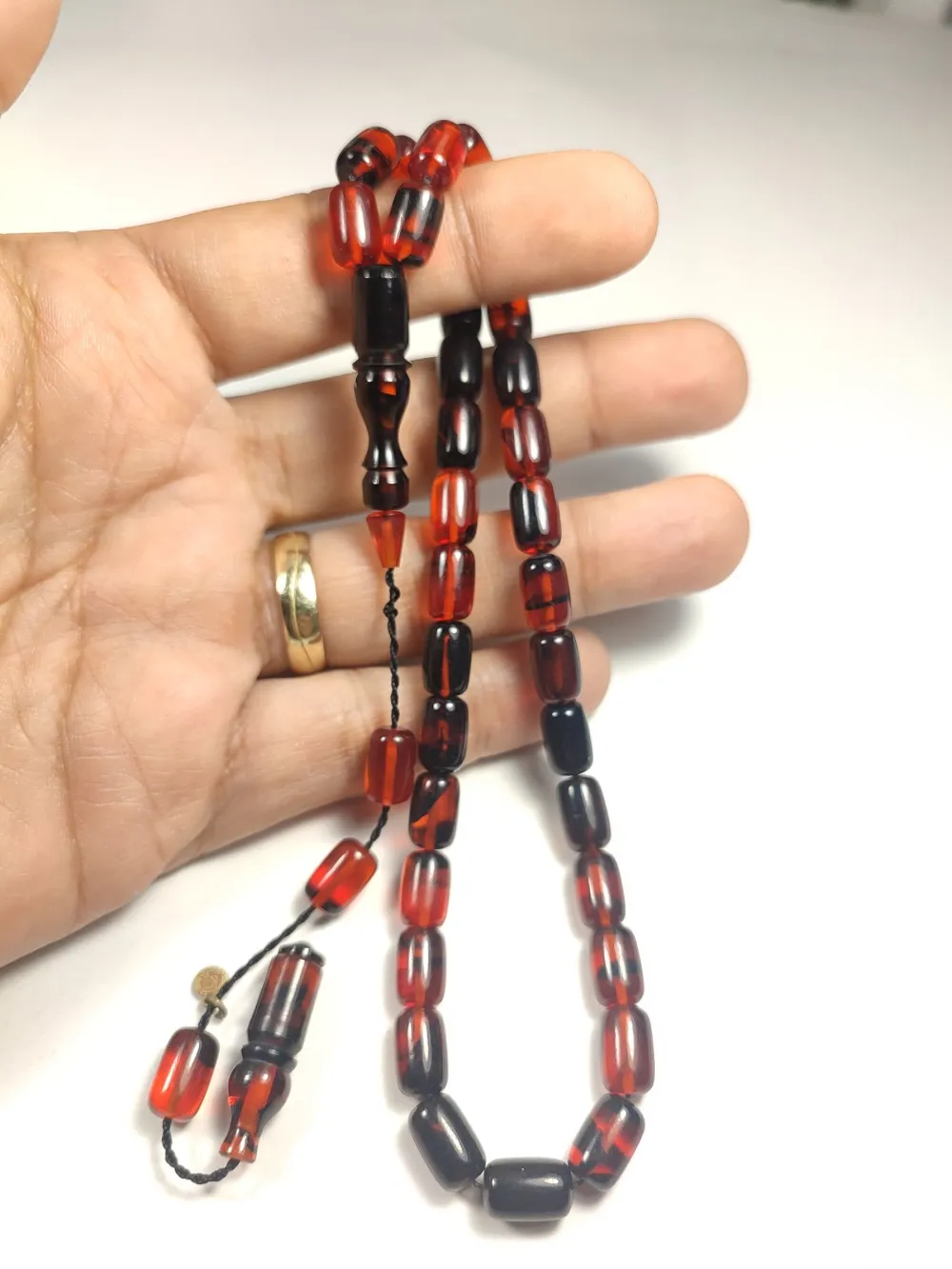 Erkan Çubukçu Usta İşi̇ İmzalı Mühürlü Sıkma Kehri̇bar küçük resim 5