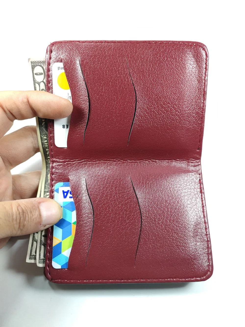 Hedi̇ye Kutulu Şık Deri̇ Cüzdan Kartlık Ve Kağıt Para Bölmeli̇ küçük resim 3