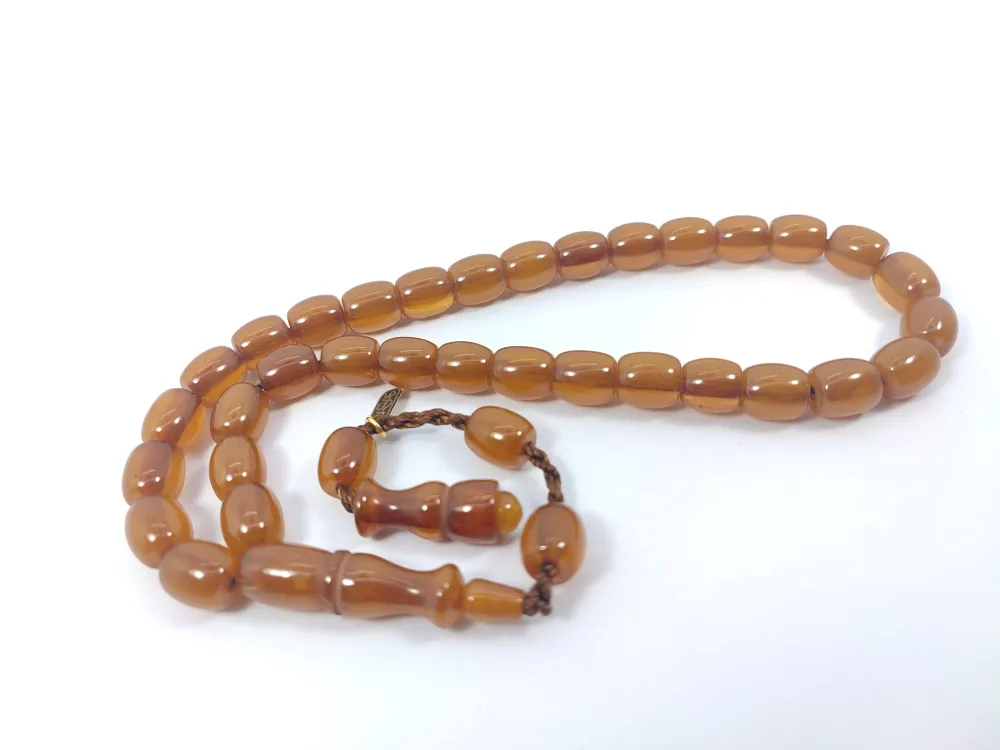 Muhammed Dabbas Usta İşi̇ İmzalı Sıkma Kehri̇bar küçük resim 3