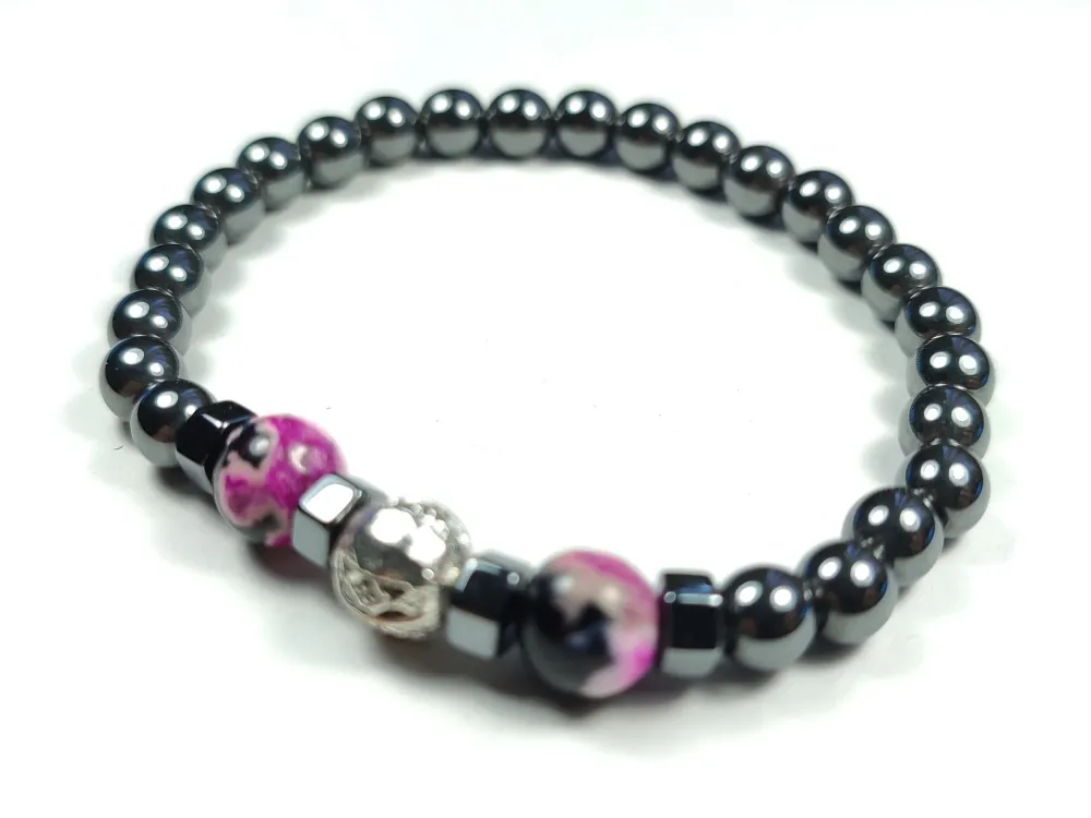 Hemati̇t Ve Doğal Taş Kombi̇nli̇ Bi̇lekli̇k küçük resim 2