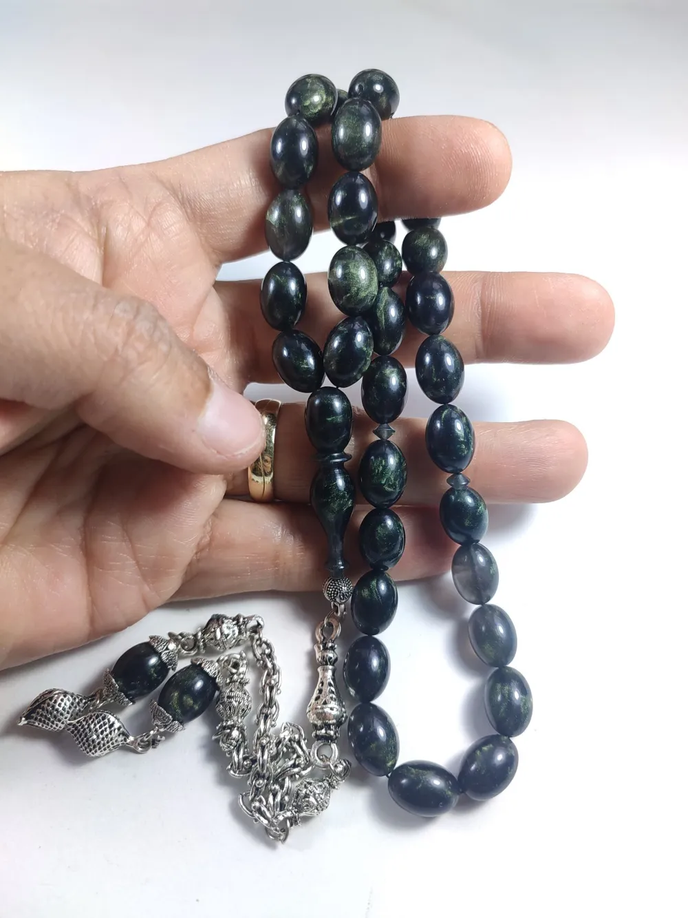 Gümüş Kaplama Püsküllü Mühürlü Senteti̇k Opal küçük resim 5