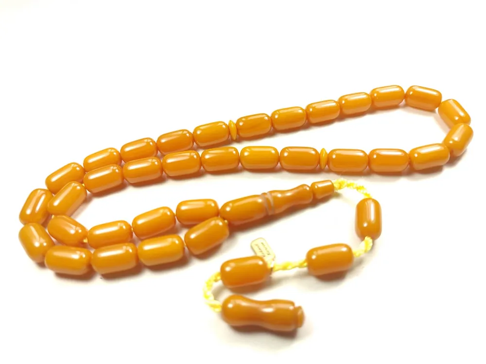 Mehmet Mercan Usta İşi̇ İmzalı Rengi̇n Zi̇rvesi̇ Bi̇r Sıkma Kehri̇bar küçük resim 3