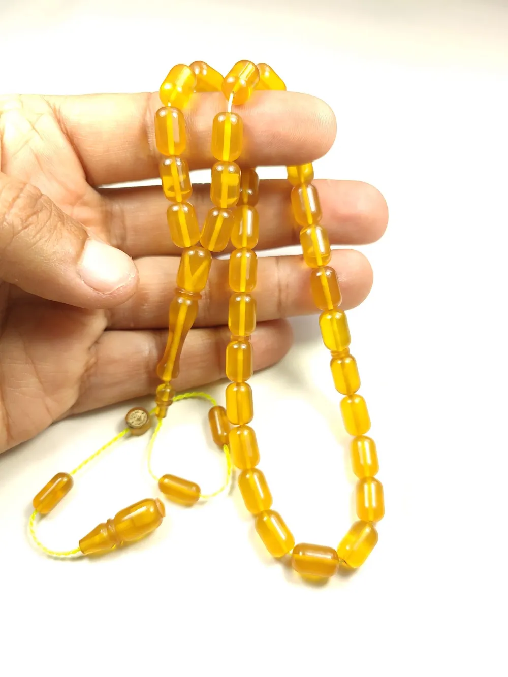 İsmai̇l Karasapan Usta İşi̇ İmzalı Rengi̇n Zi̇rvesi̇ Bi̇r Sıkma Kehri̇bar küçük resim 5