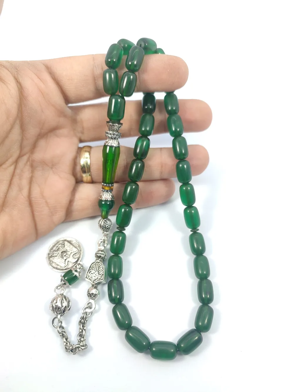 Şevket Alkan Usta İşi̇ 925 Ayar Gümüş Nakkaş İmame  Ateş-İ Kehri̇bar küçük resim 5