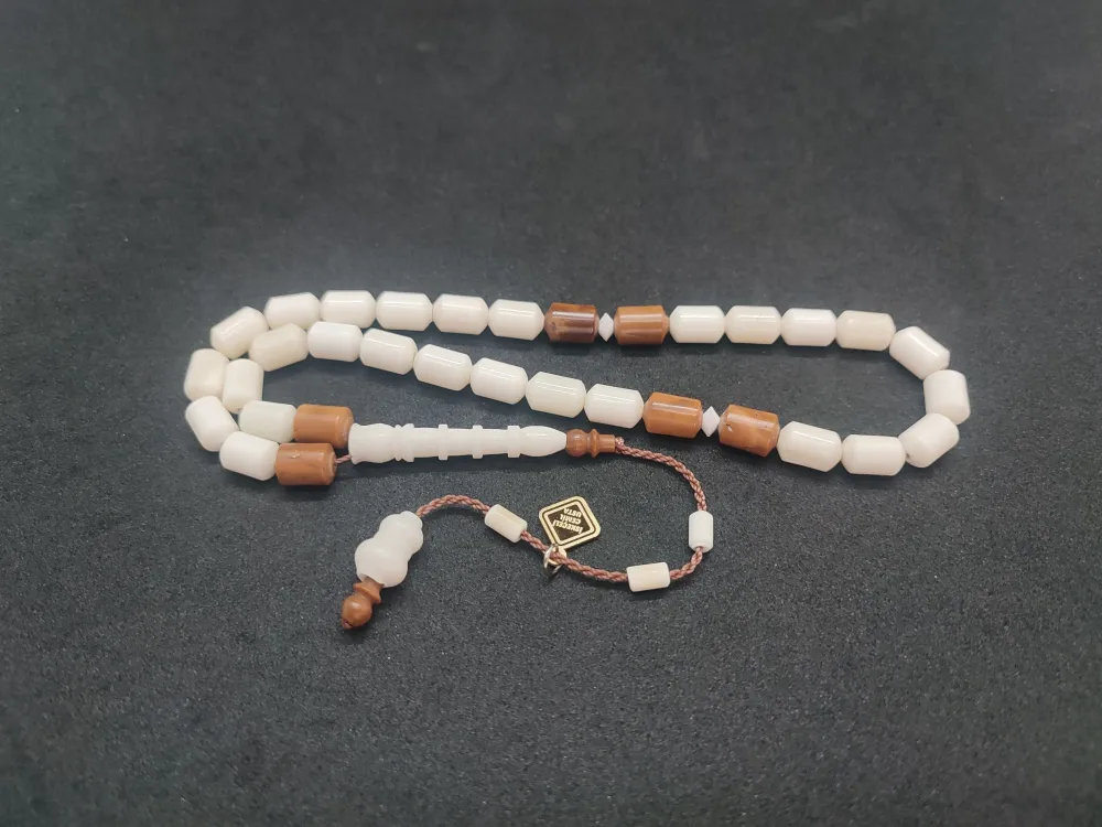 İskeçeli̇ Cemi̇l Usta Eseri̇ İmame Hi̇tame Kalem Oyma Kuka Kombi̇nli̇ Deve Kemi̇ği̇ küçük resim 3