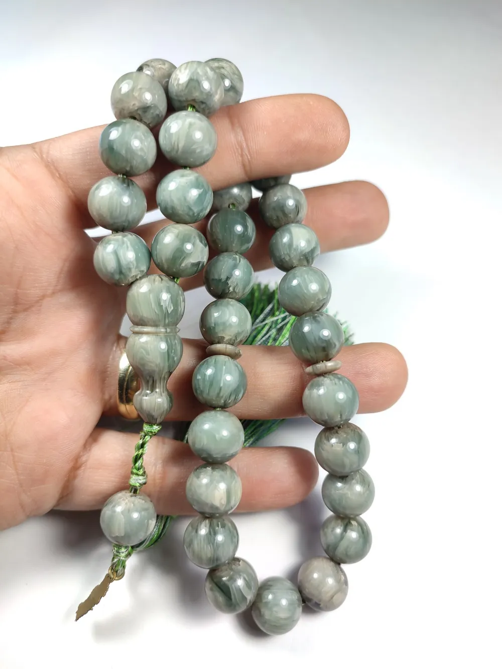 Ebu Zeyn Usta İşi̇ İmzalı Mühürlü Sıkma Kehri̇bar küçük resim 4