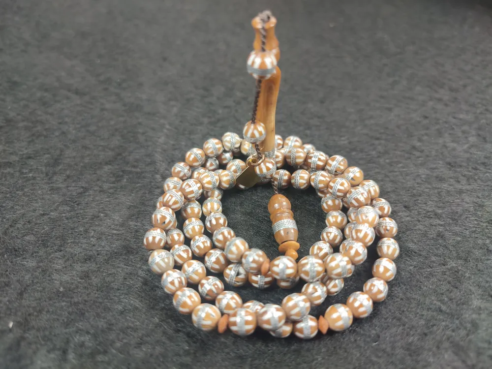 Hakan Kaya Usta Eseri̇ 925 Ayar Gümüş Sarmal Kuka Namaz Tesbi̇hi̇