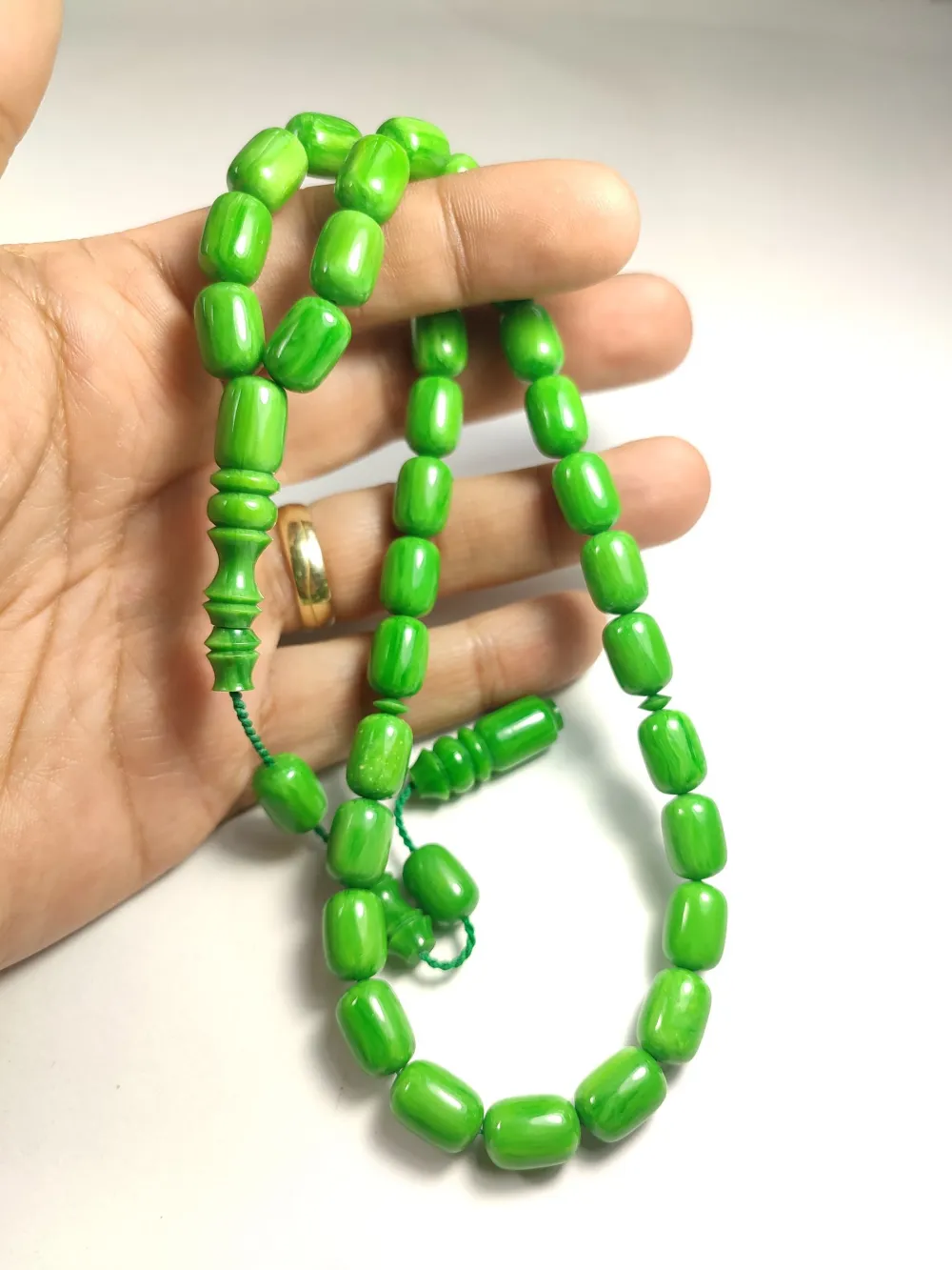 Emi̇na Ri̇şvani̇ Usta İşi̇ İmzalı Sıkma Kehri̇bar küçük resim 5