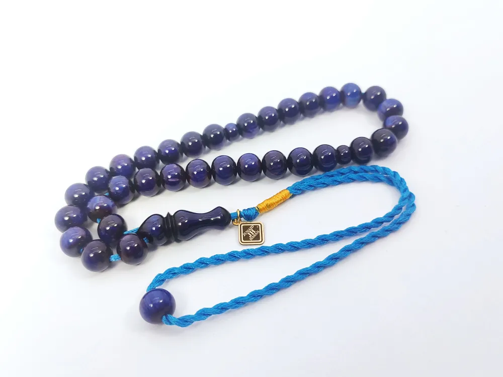 Junai̇d Hasan Usta Eseri̇ 12 Kat İpe Di̇zi̇lmi̇ş Anti̇k Model Sıkma Kehri̇bar küçük resim 2