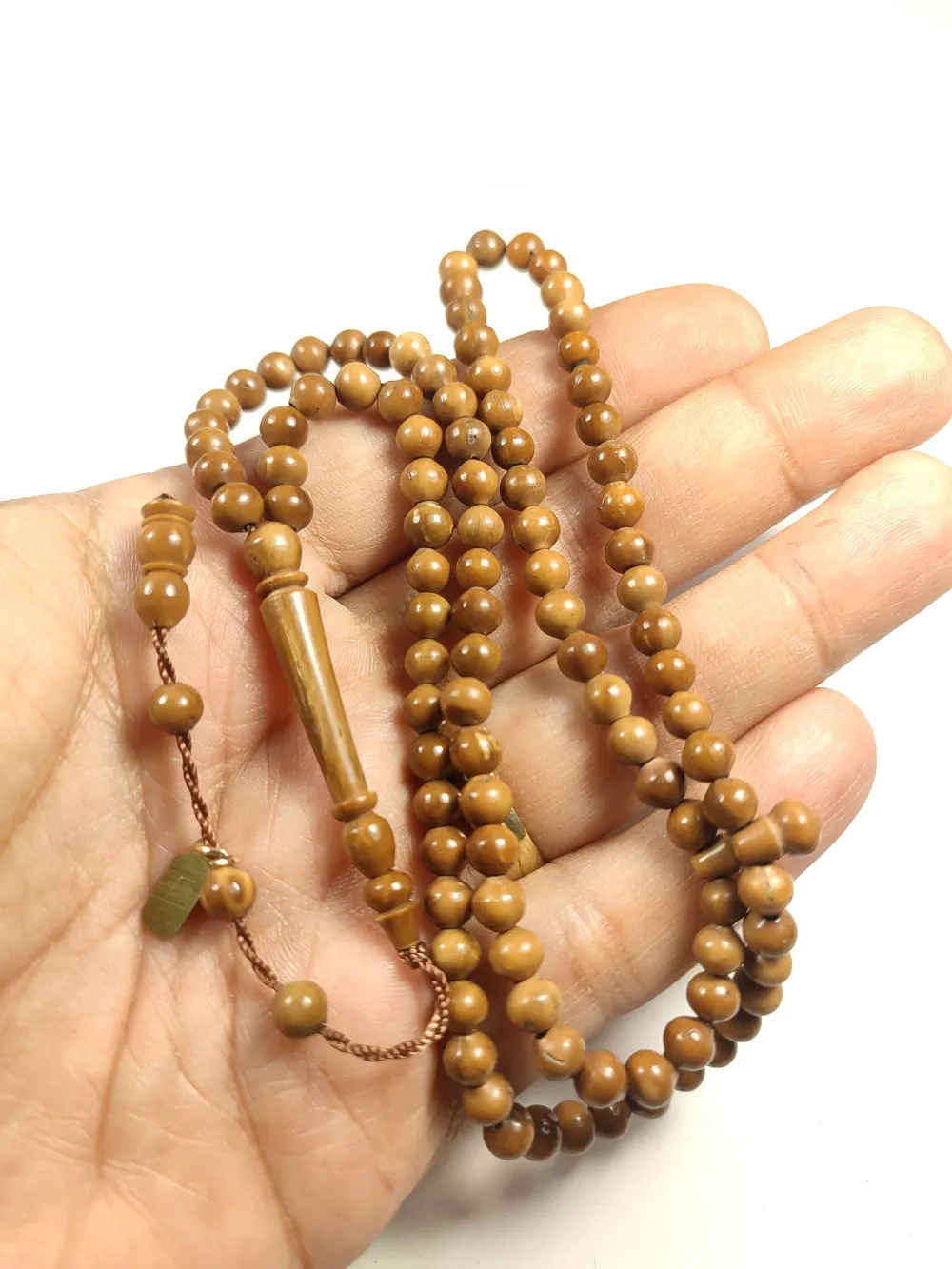 Hali̇l Hi̇lmi̇ Usta İmzalı Mühürlü Küçük Boy Kuka Namaz Tesbi̇hi̇ küçük resim 4