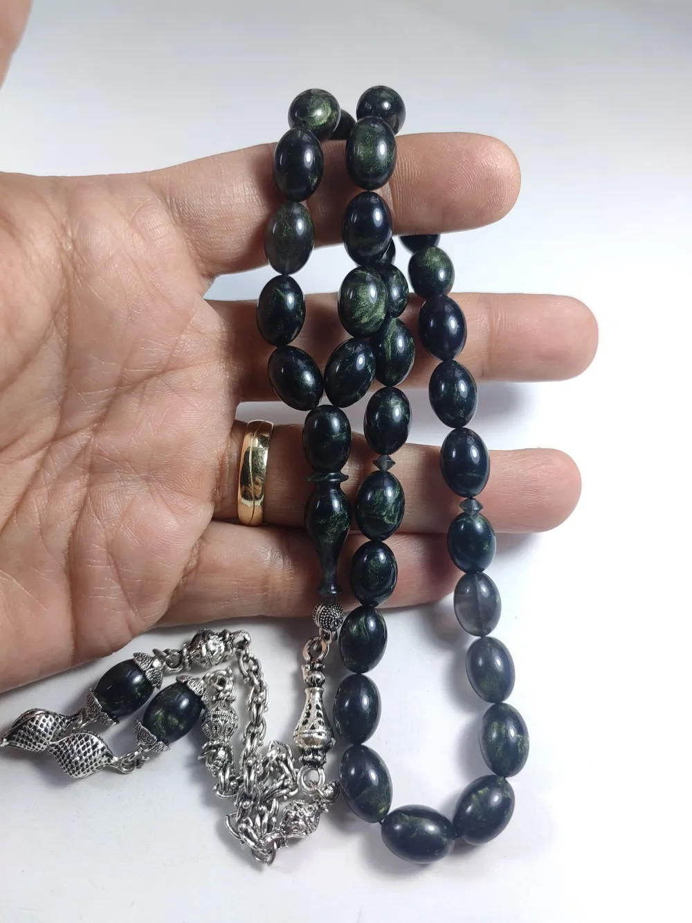 Gümüş Kaplama Püsküllü Mühürlü Senteti̇k Opal küçük resim 4