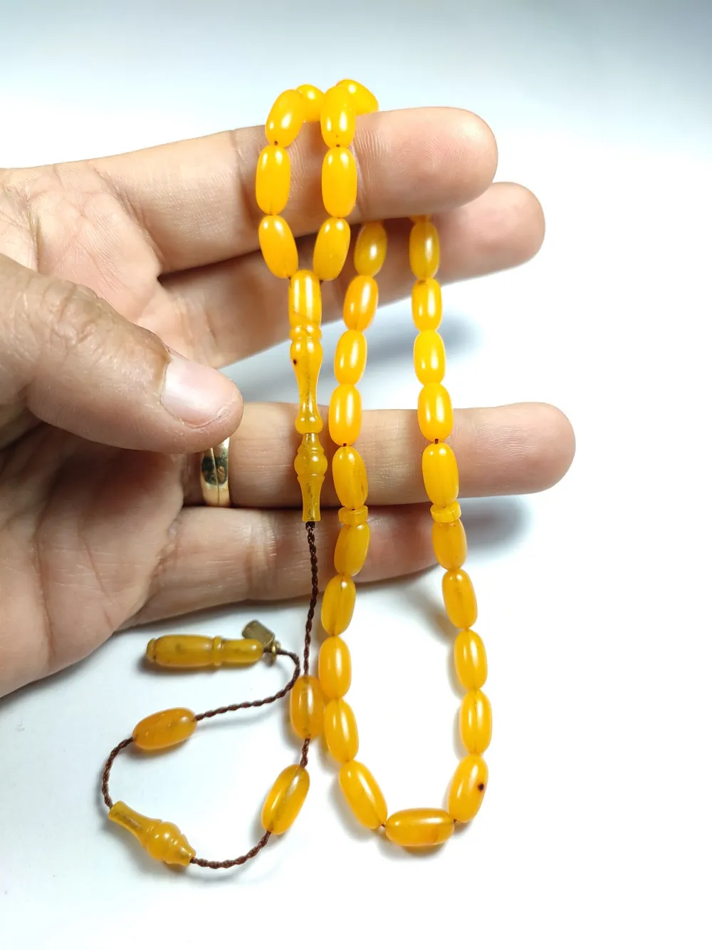 Ayhan Turan Usta İşi̇ İmzalı 0.6 Mi̇li̇m Şeffaf Deli̇m Sıkma Kehri̇bar küçük resim 4