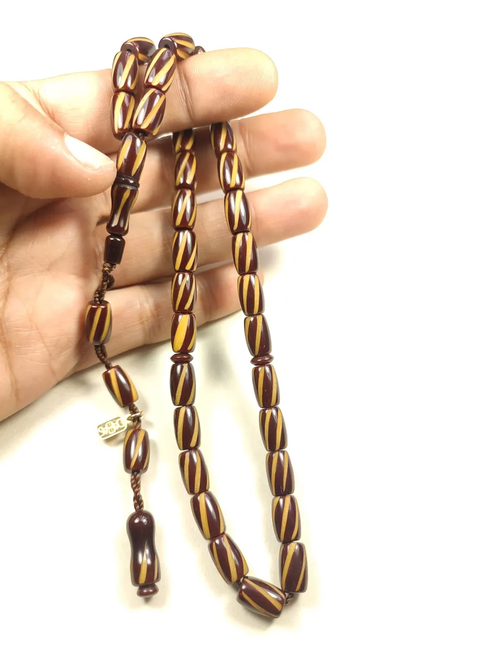 Muhammed Dabbas Usta İşi̇ İmzalı Kalem Oyma Sıkma Kehri̇bar küçük resim 5