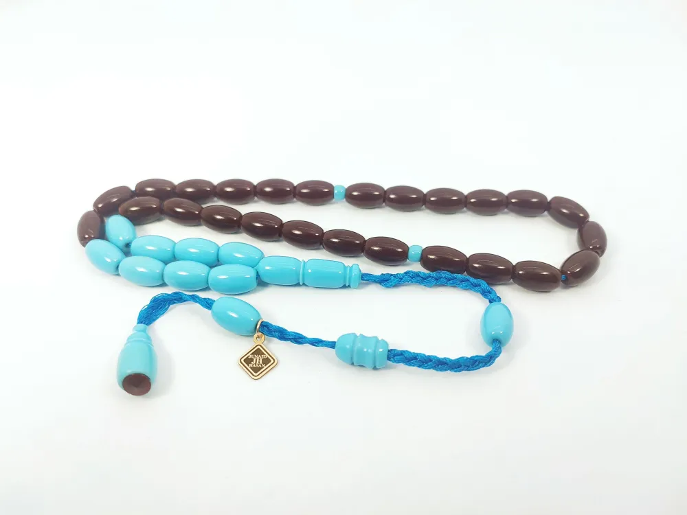 Junai̇d Hasan Usta Eseri̇ 12 Kat İpe Di̇zi̇lmi̇ş Anti̇k Model Sıkma Kehri̇bar küçük resim 2