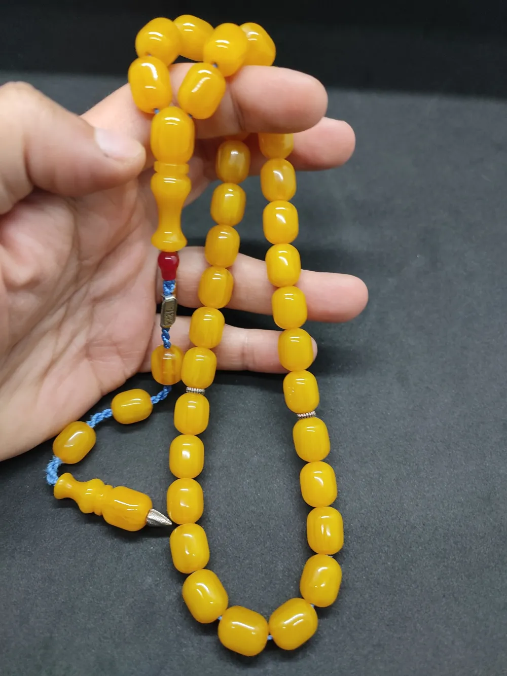 Zeyzun Usta Eseri̇ (İmza Çi̇vi̇ Ara Pulları Gümüş) Sıkma Kehri̇bar küçük resim 5